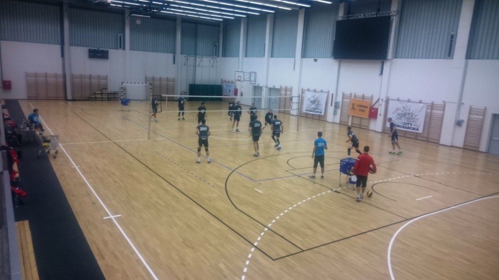 Edzésben a Ceske Budejovice együttese a Don Bosco Sportközpontban a Challenge Kupa-mérkőzést megelőző napon.